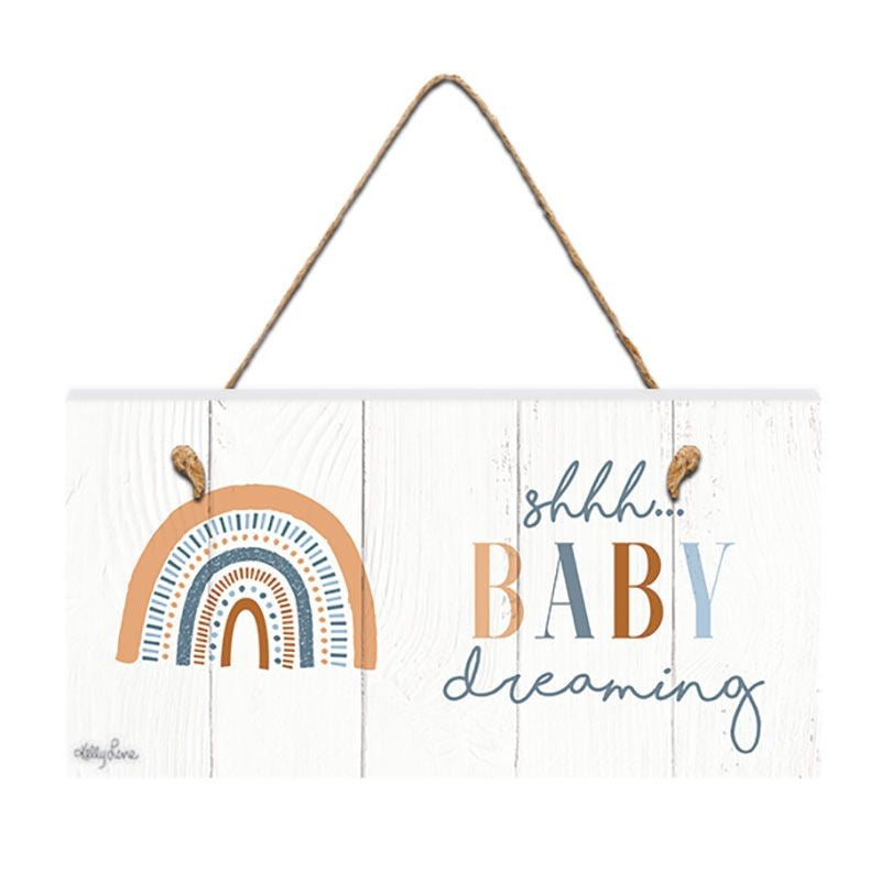 Oh Baby Boy Shhh Baby Dreaming Hanging Plaque