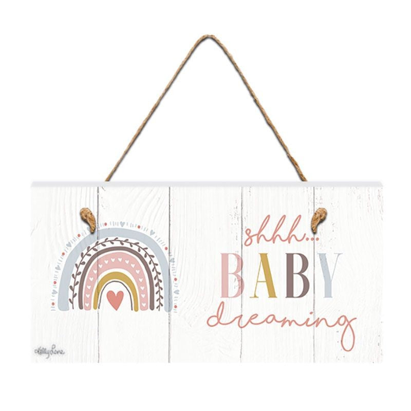 Oh Baby Girl Shhh Baby Dreaming Hanging Plaque