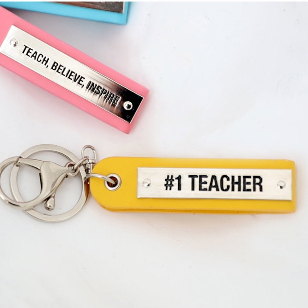 Teacher #1 Teacher Keychain