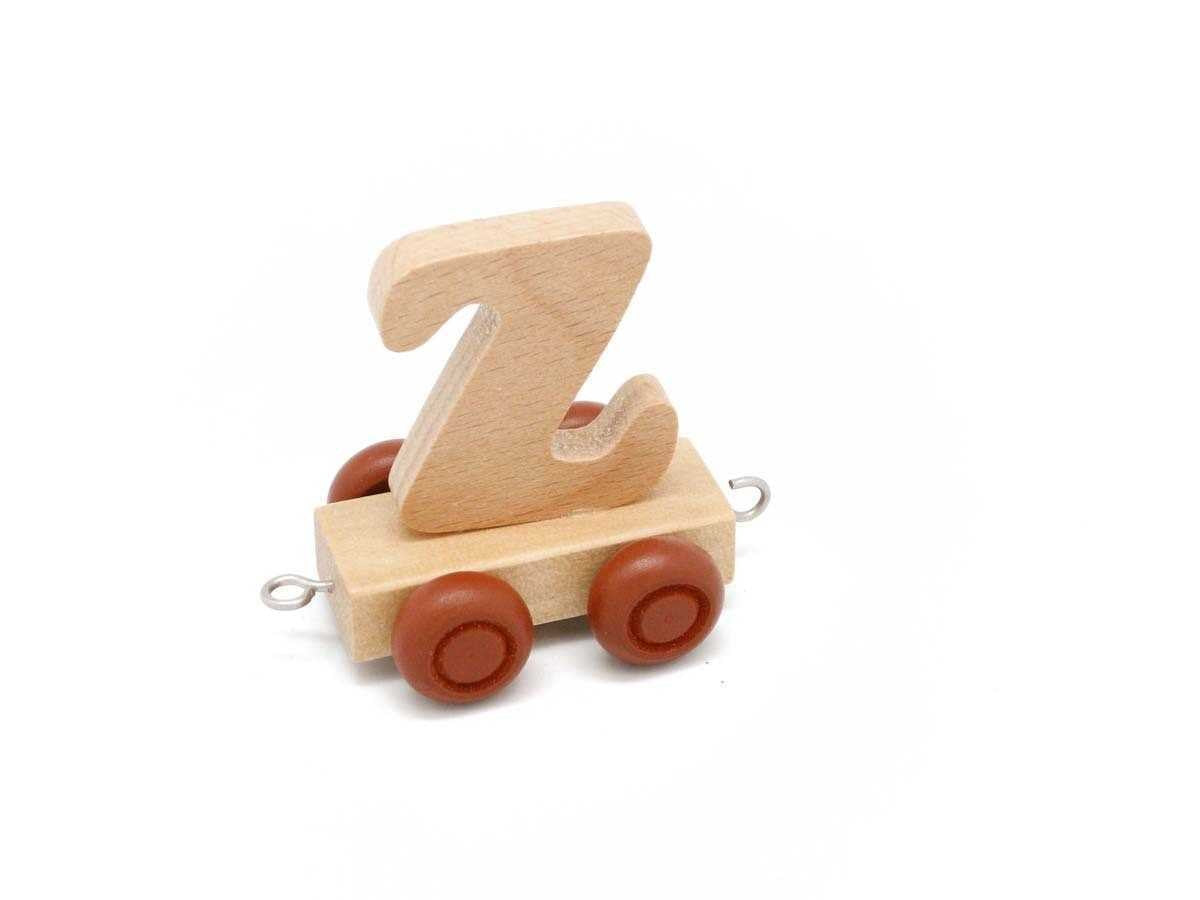 Wood Train Carriage Letter - Z