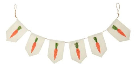 Carrot Flag Garland Fab 120cm Natural