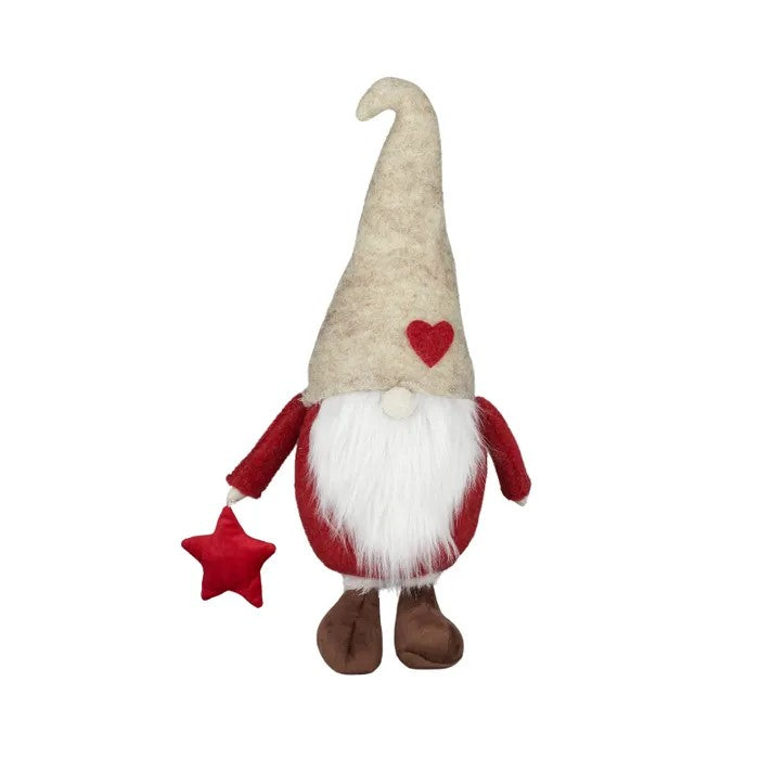 Santa Standing Fabric 45cm Red/natural