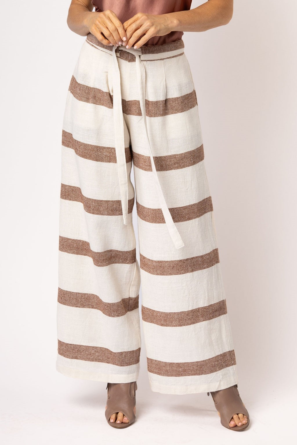 Zuma Linen Blend Pant - Rust