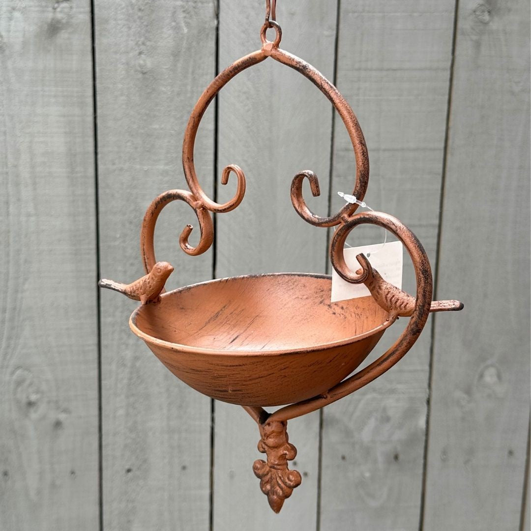 Rustic Hanging Bird Bath/ Feeder