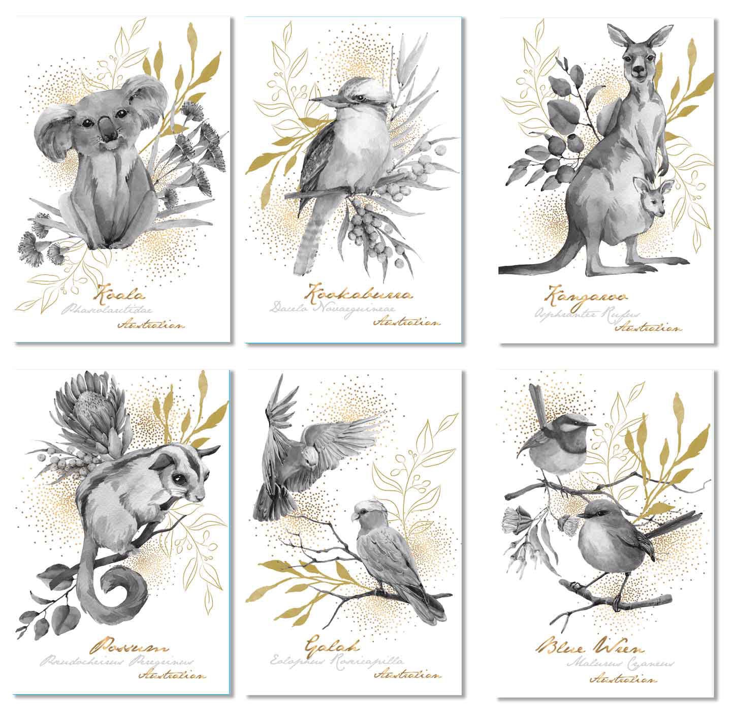 Australian Flora & Fauna Plaque - Blue Wren