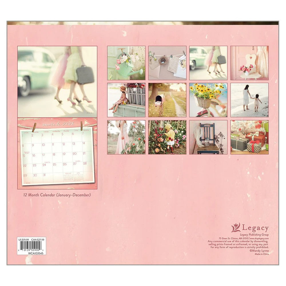 Vintage Pink Calendar