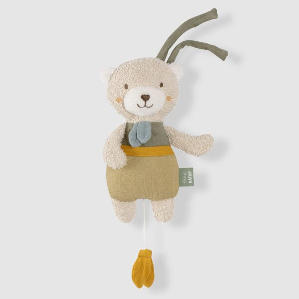 Baby Fehn Natural Musical Bear Hanging Toy