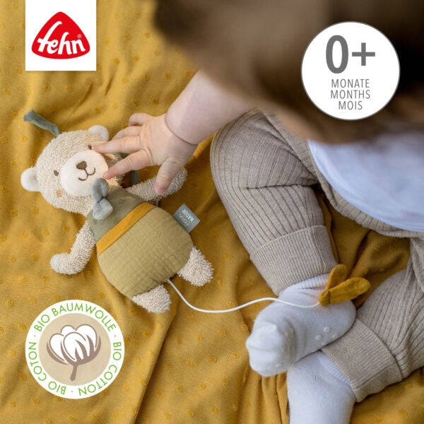 Baby Fehn Natural Musical Bear Hanging Toy
