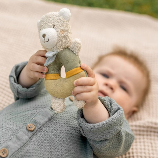 Baby Fehn Natural Soft Ring Rattle Bear