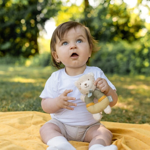 Baby Fehn Natural Soft Ring Rattle Bear