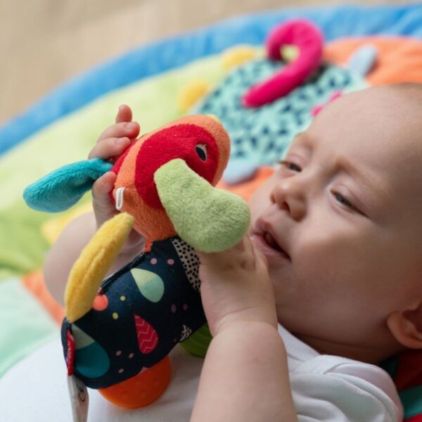 Baby Fehn Grabber Dog With Teether