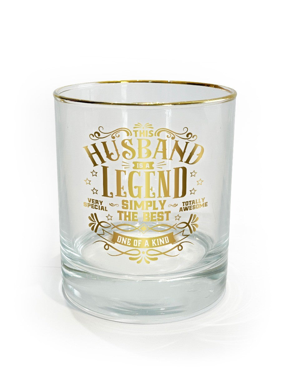 Legend Glass Tumbler Husband