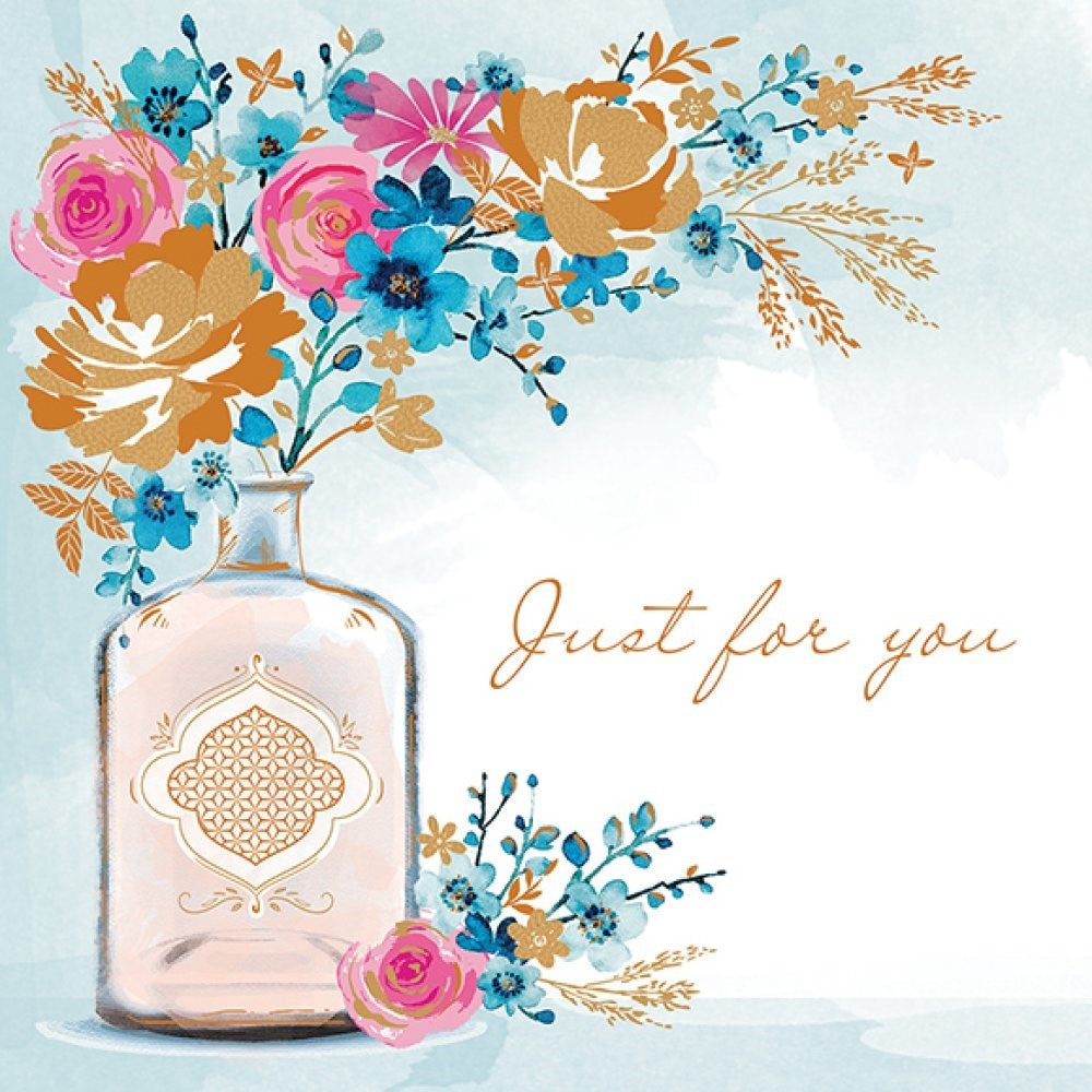 Card - Elite Collection - Just For You Flowers In Vase