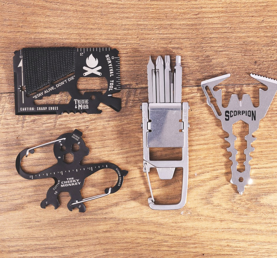 Trixie & Milo The Cheeky Monkey Carabiner & Multi-tool