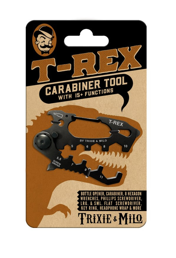 Trixie & Milo T-rex-carabiner Multi-tool