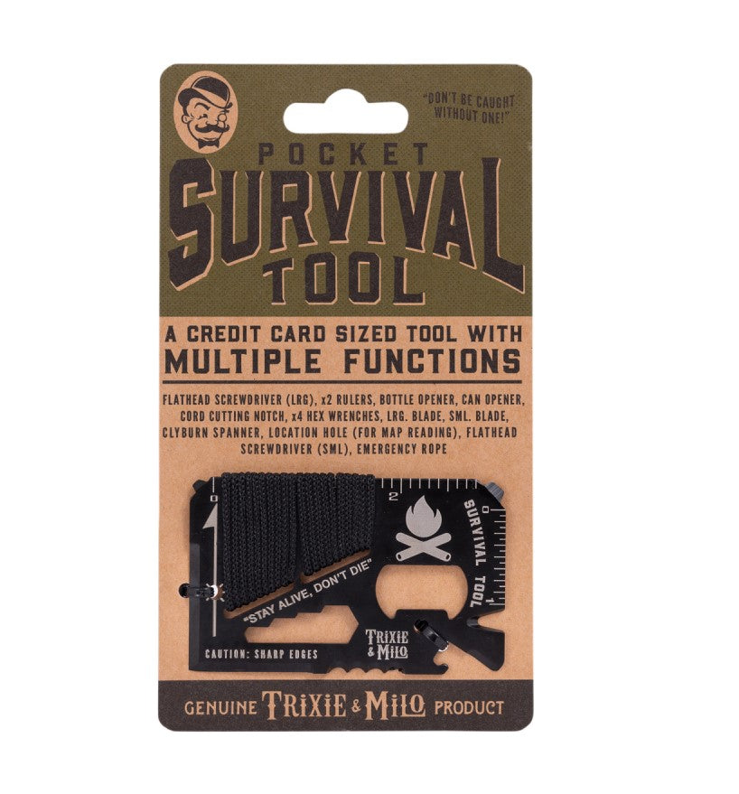 Trixie & Milo Survival Wallet Multi-tool Black