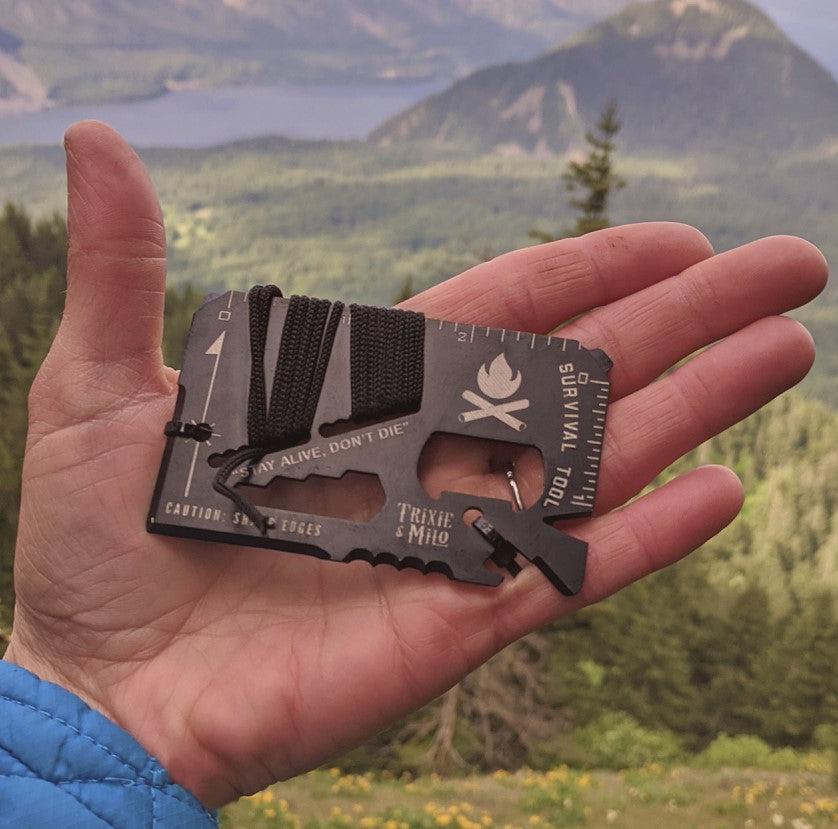 Trixie & Milo Survival Wallet Multi-tool Black