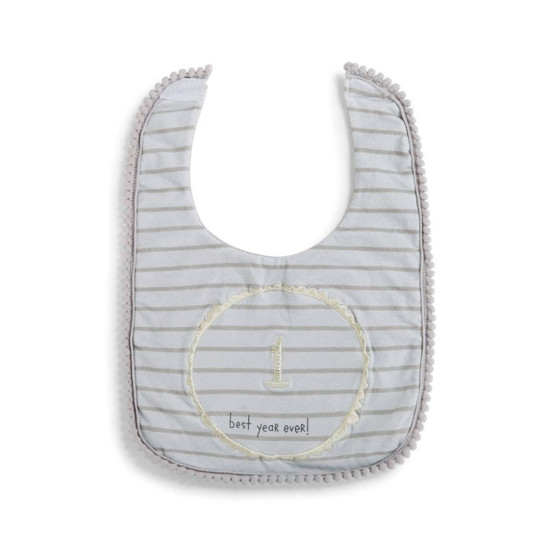 Baby's First Blue Birthday Bib