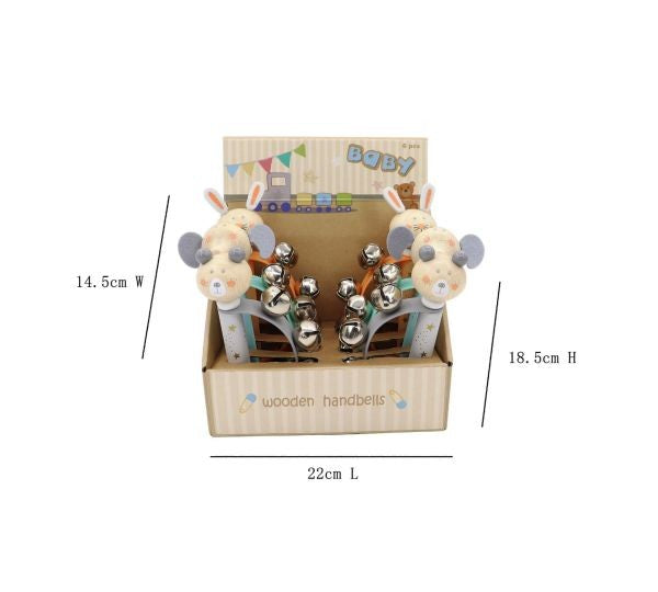 Animal Baby Bell Ring Assorted