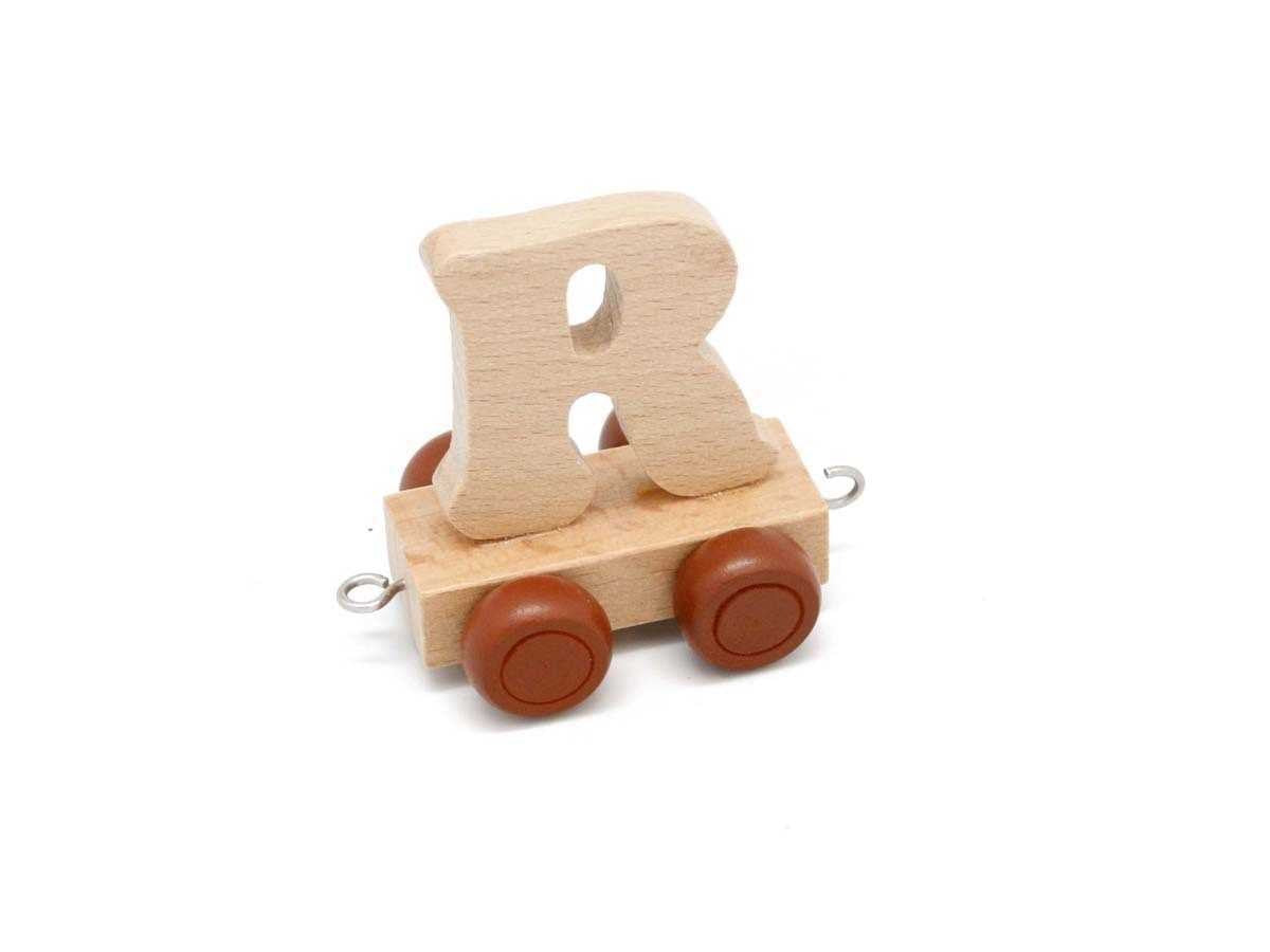 Wood Train Carriage Letter - R