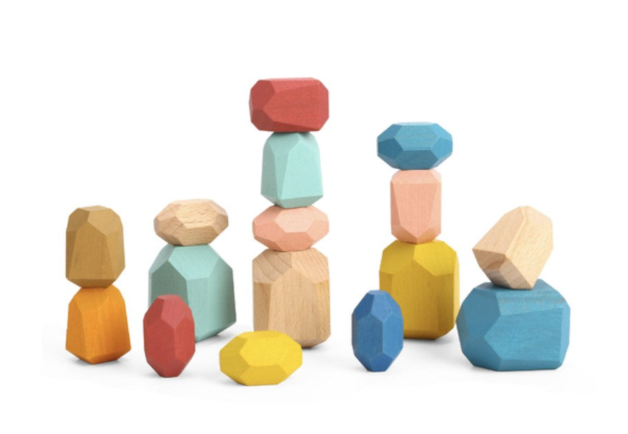 Wooden Stacking Stone Blocks