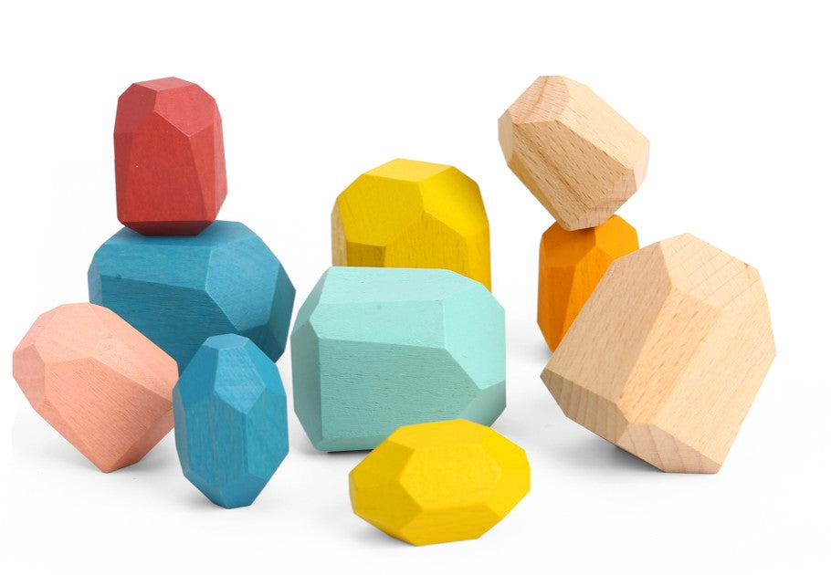 Wooden Stacking Stone Blocks