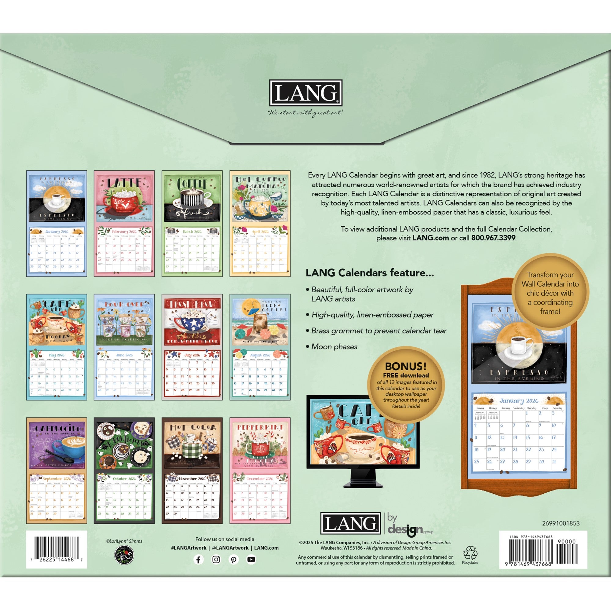 Coffee Wall Calendar 2025