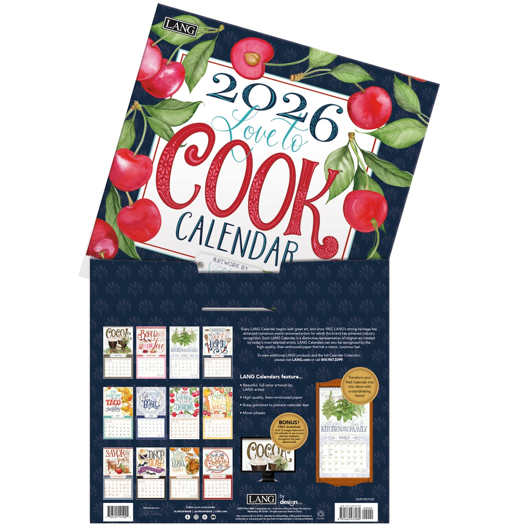 Love To Cook Wall Calendar
