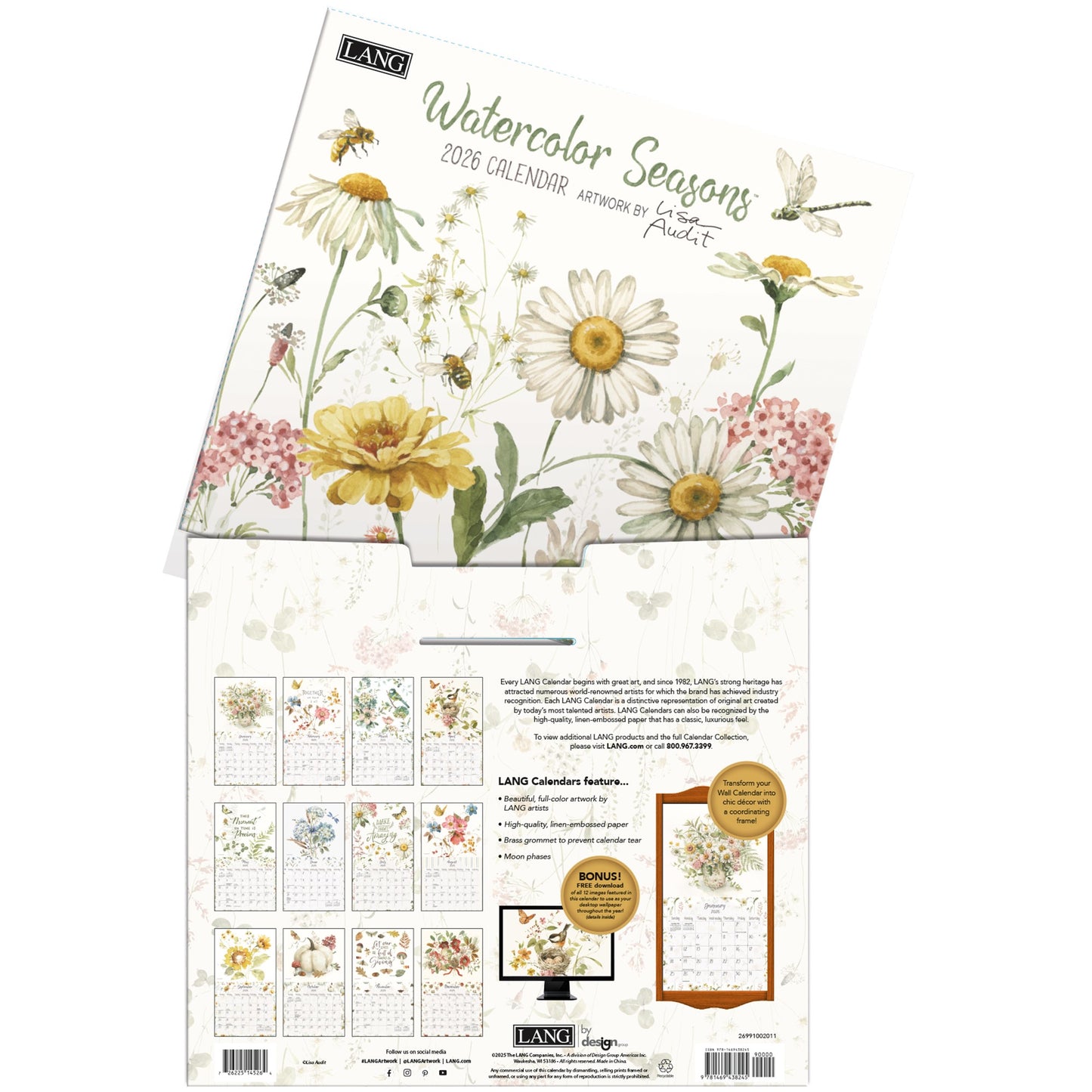 Watercolor Seasons Wall Calendar