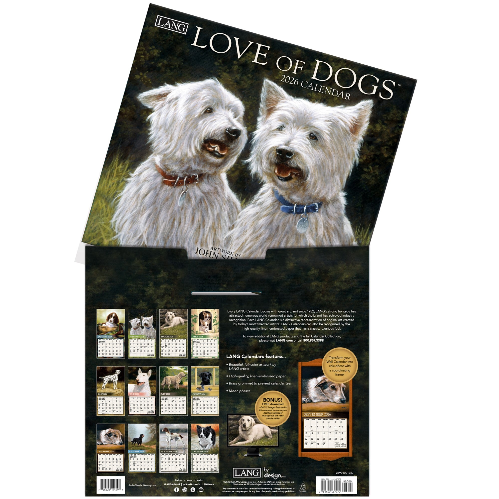 Love Of Dogs Wall Calendar