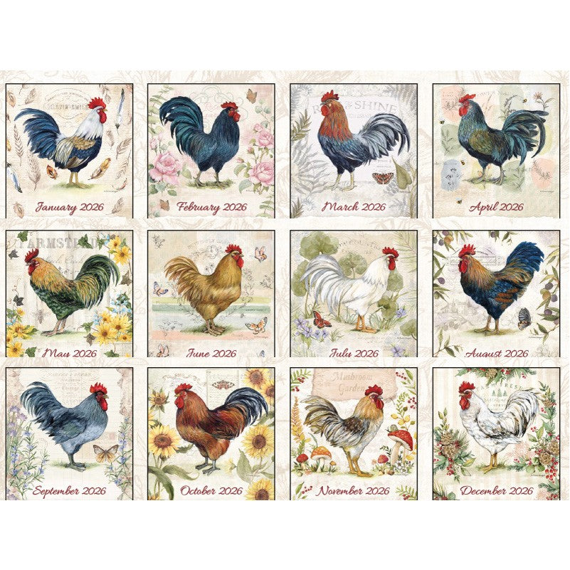 Proud Rooster Wall Calendar