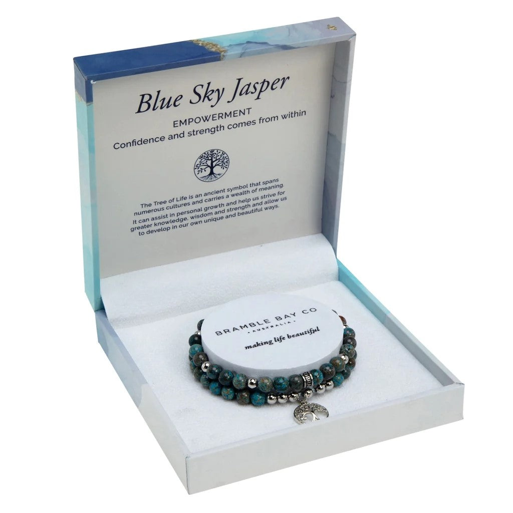 Duo Bracelet Set- Blue Sky Jasper