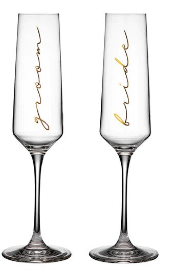 Celebration Bride & Groom 2pk Champagne