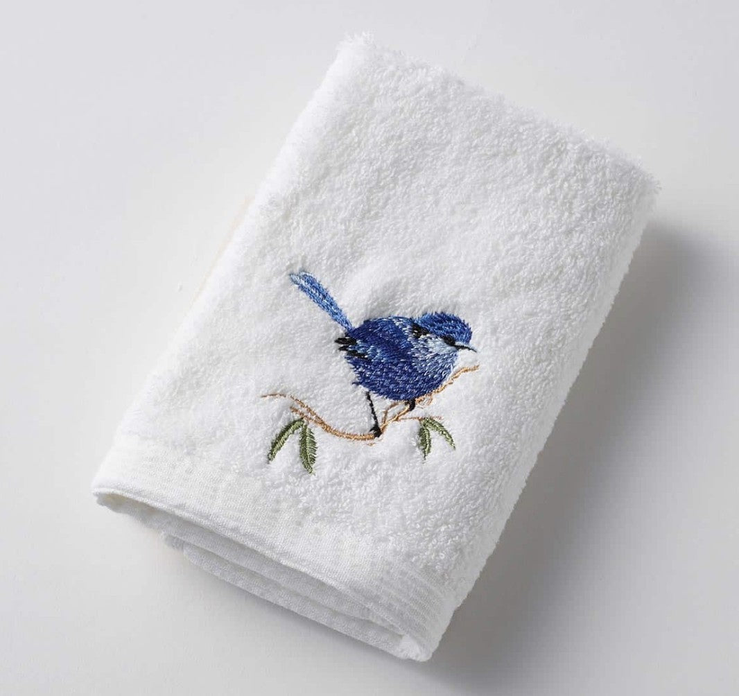 Blue Wren Face Washer
