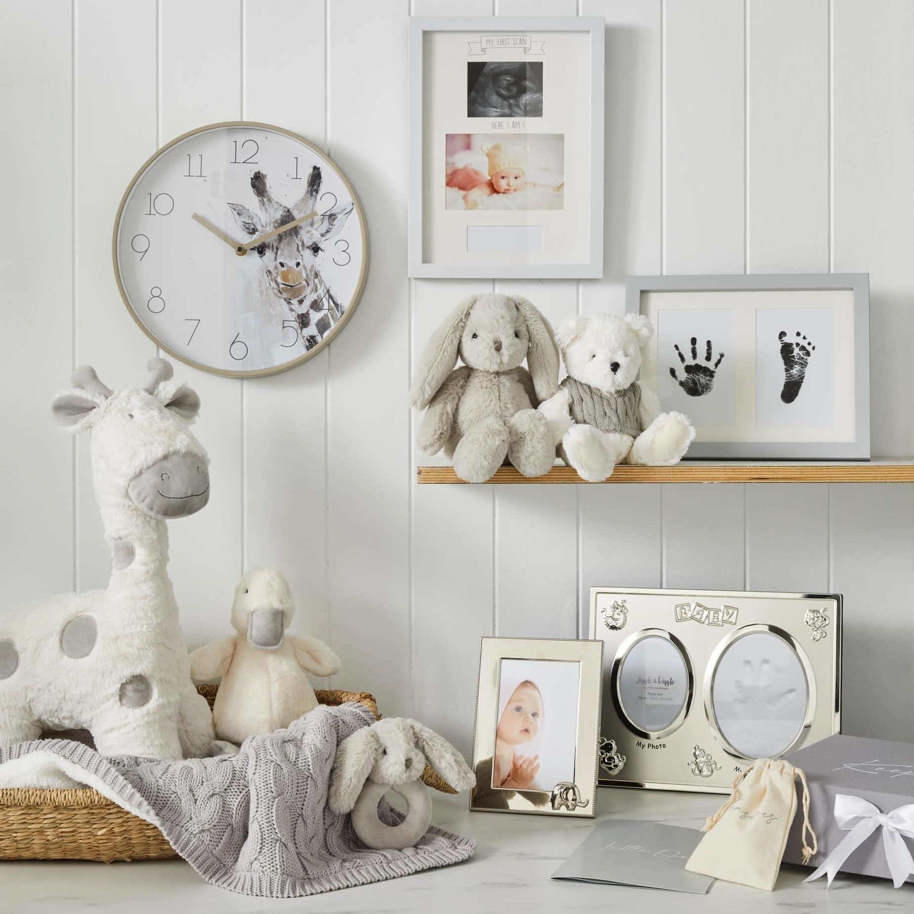 Keepsake Diy Hand & Foot Photo Frame Grey