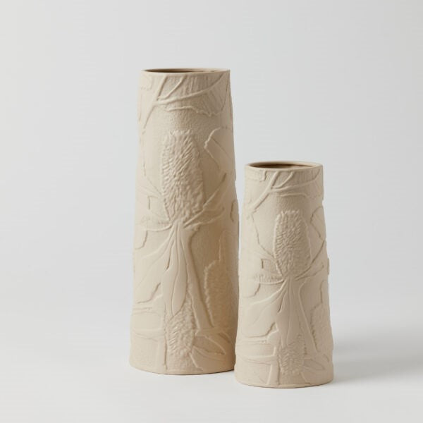 Banksia Tall Vase Large Beige