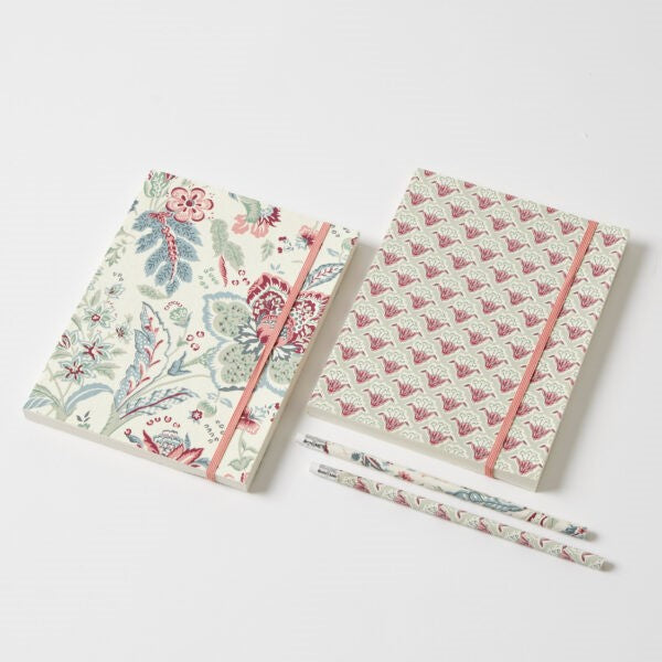 Indienne 80 Page Notebook & Pencil 2 Assorted
