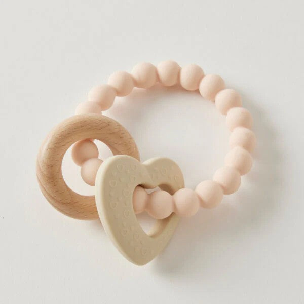 Wren Silicone & Wood Teether 3 Assorted