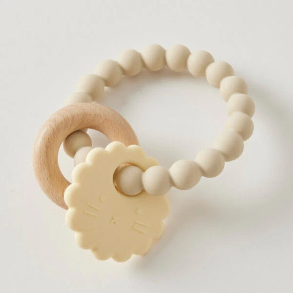 Wren Silicone & Wood Teether 3 Assorted