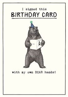 Card - Bear Hands Birthday