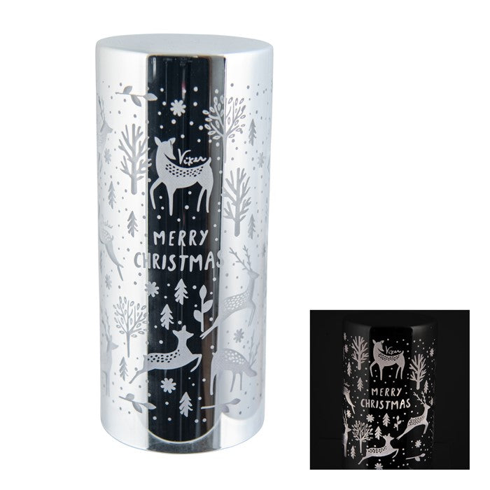 Electro Led Xmas Pillat Silver Large