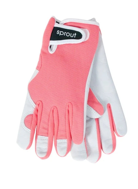 Sprout Goatskin Garden Gloves - Coral