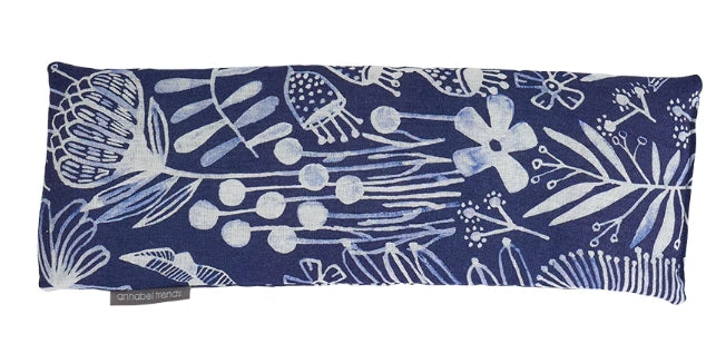 Linen Heat Pillow - Navy Natives