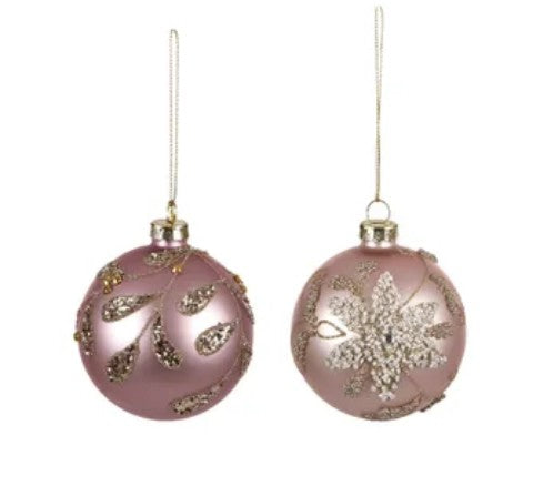 Glass Bauble Pink