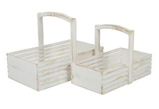 Sage Wood Caddy Small - White/natural