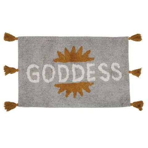 Goddess Cotton Bathmat 50x80cm Grey & Gold