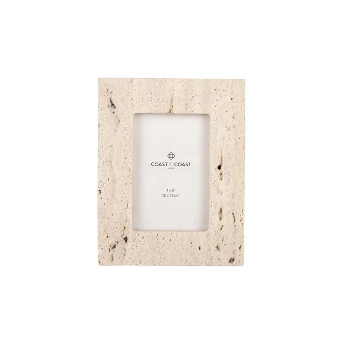 Len Travertine 4x6" Frame 18x23cm Beige