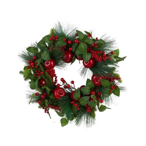 Apple/berry Wreath Foam/pla 60cm Red/green