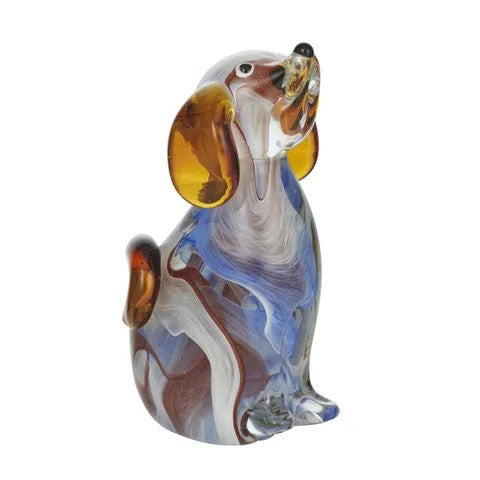 Woofa Dog Glass Sculpture 9x6.5x14.5cm