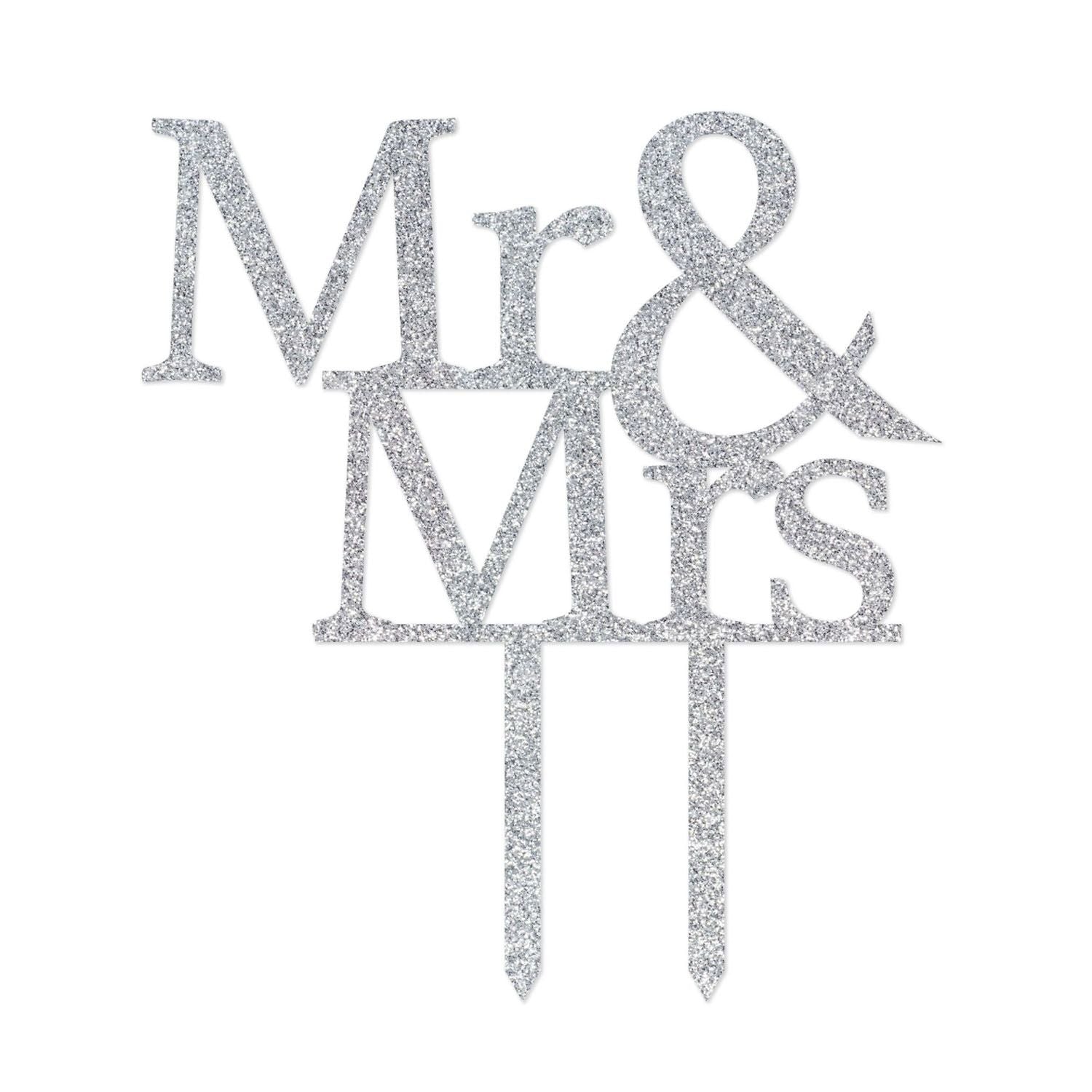 Mr & Mrs Wedding Cake Topper